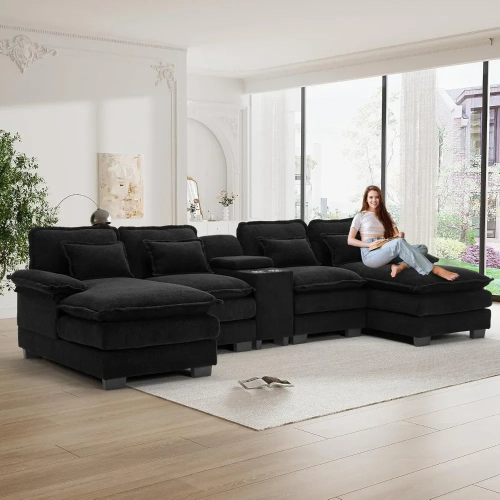 U Shape Large Modular Sectional Sofa