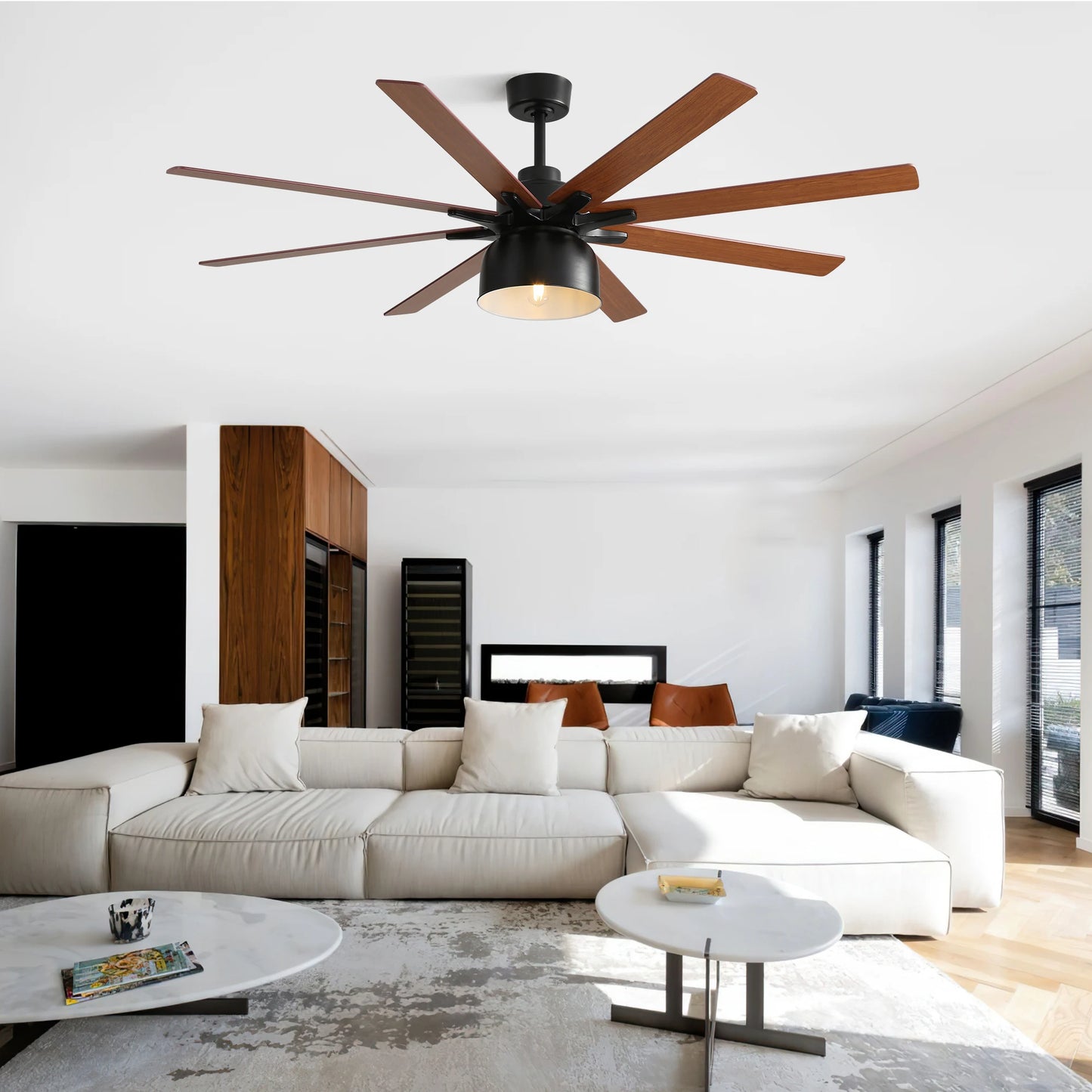 Modern 6-Speed Ceiling Fan With Remote Control