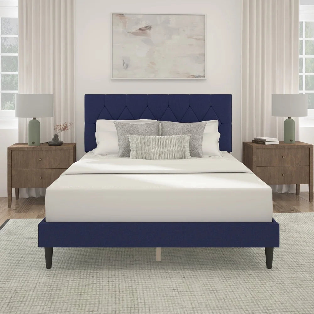 Diamond Tufted Queen Bed Frame
