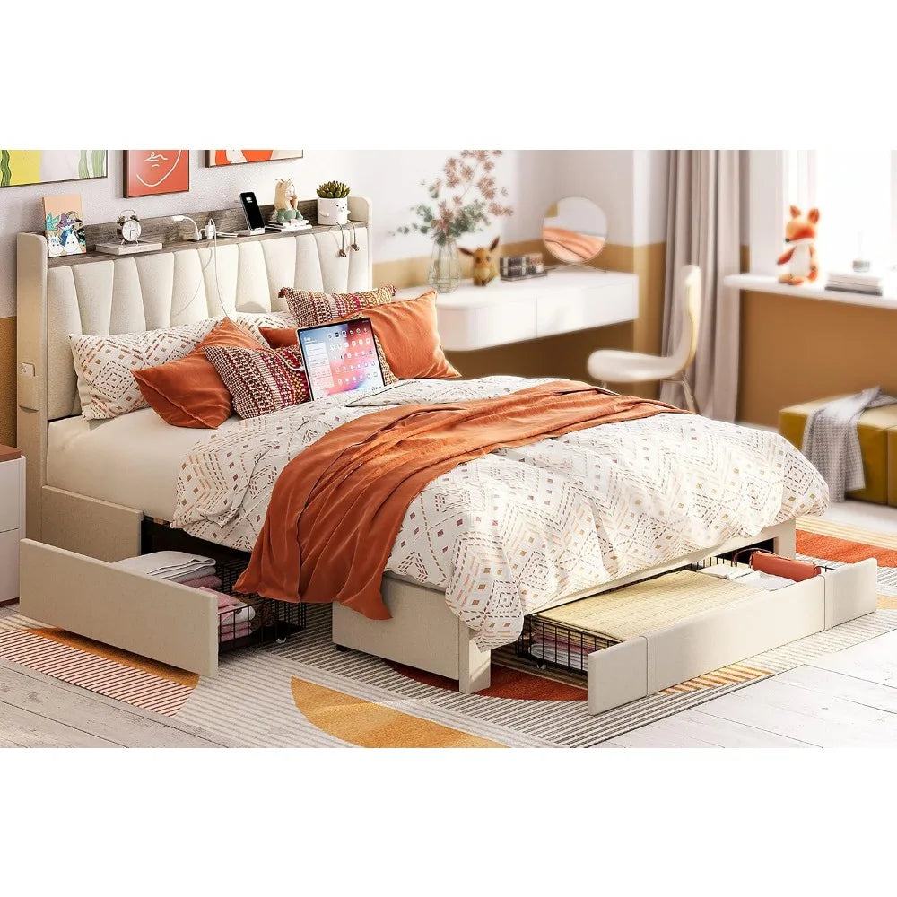 Upholstered Platform Bed