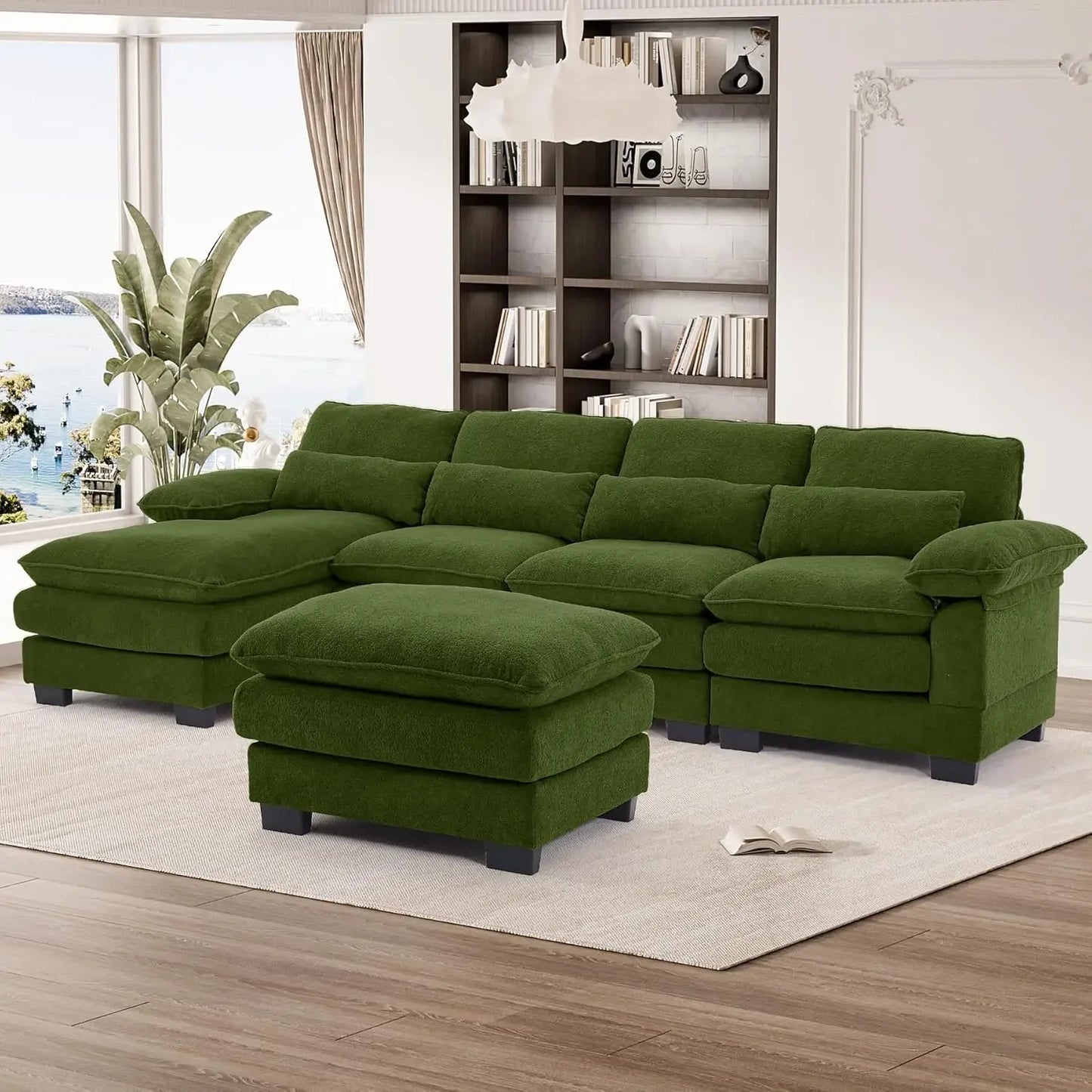 L-Shaped Sectional Sofa Comfy Couch