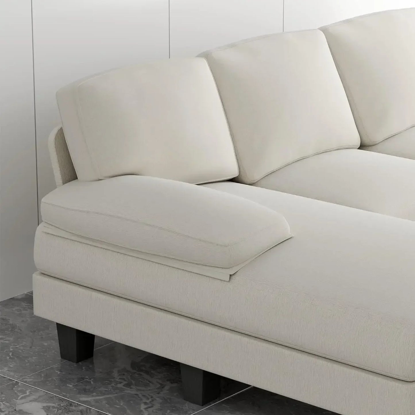 Convertible Modern U-Shaped Sectional Sleeper Sofa