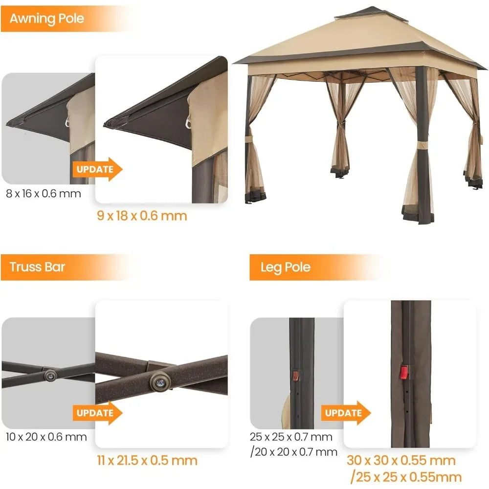 11' x 11' Pop Up Gazebo Tent