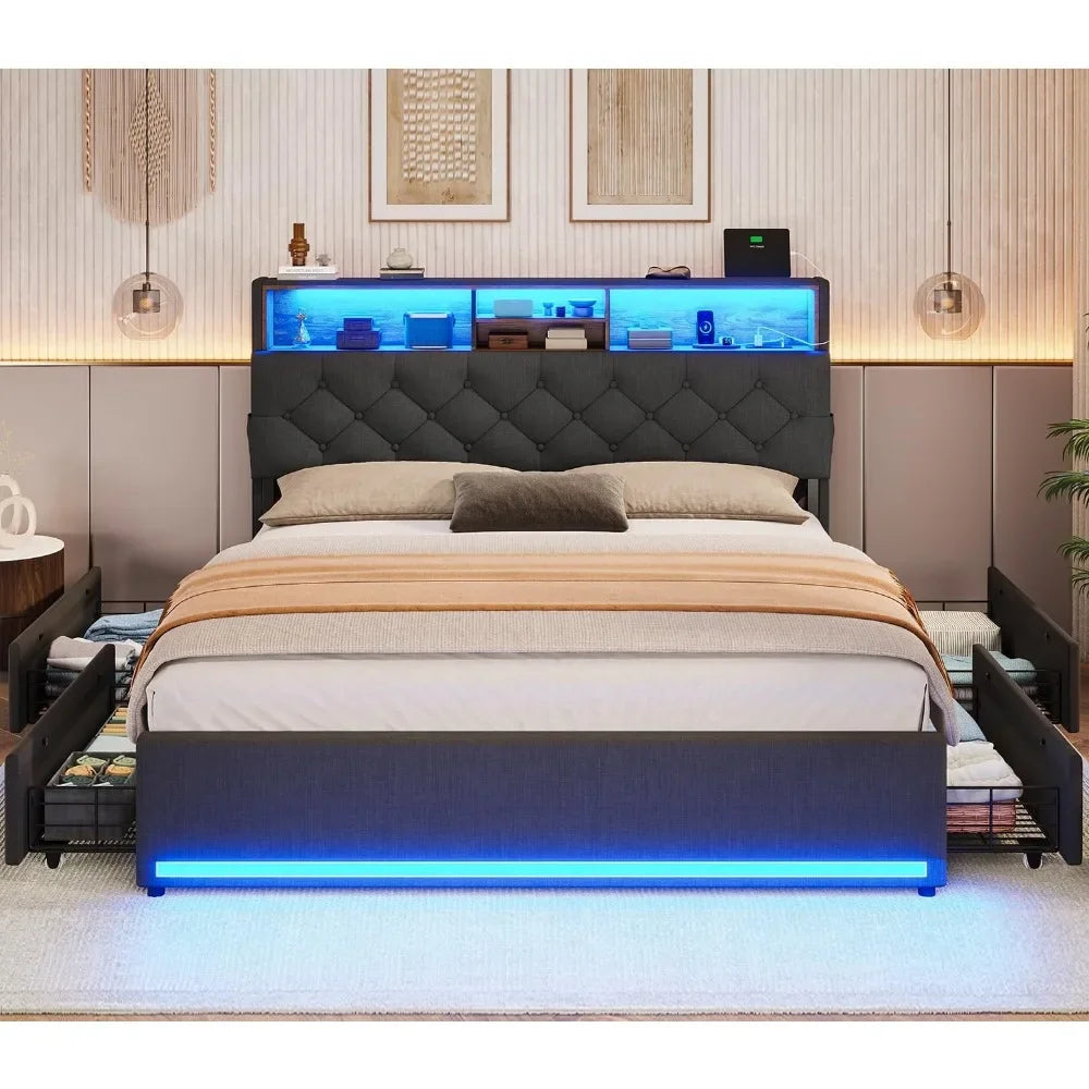LED Queen Bed Frame