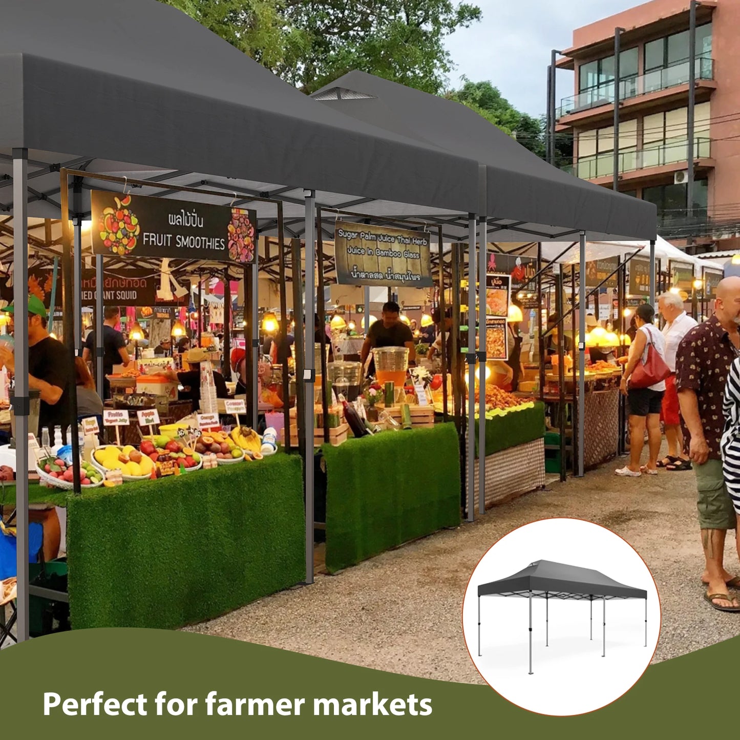 10x20FT Pop Up Canopy Tents, Commercial Party Tent, Easy Up Gazebo