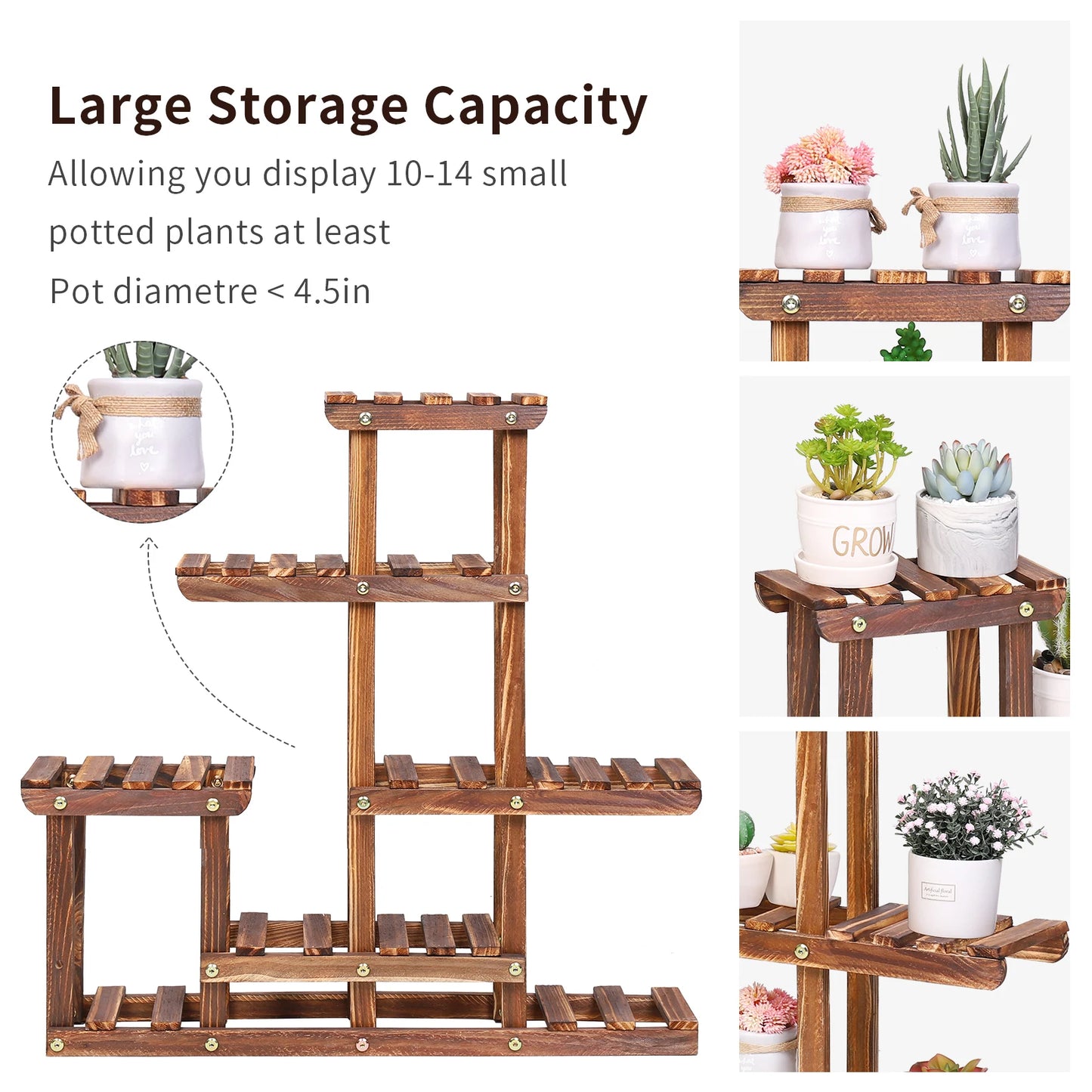 Multi-tiered Plant Stand,, Display Rack Balcony, Flower Rack Shelf
