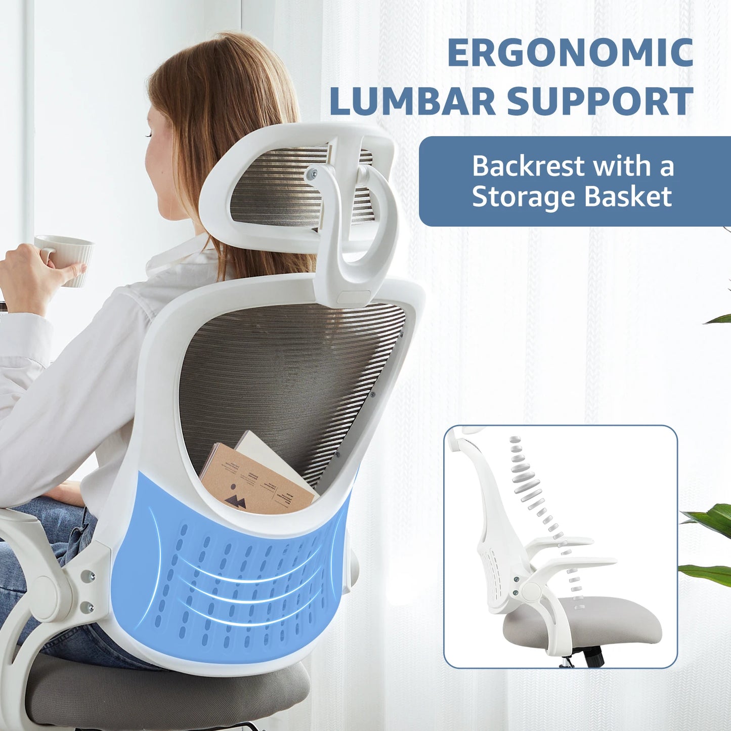 Ergonomic Lumbar Support Computer Gaming/Office Chair