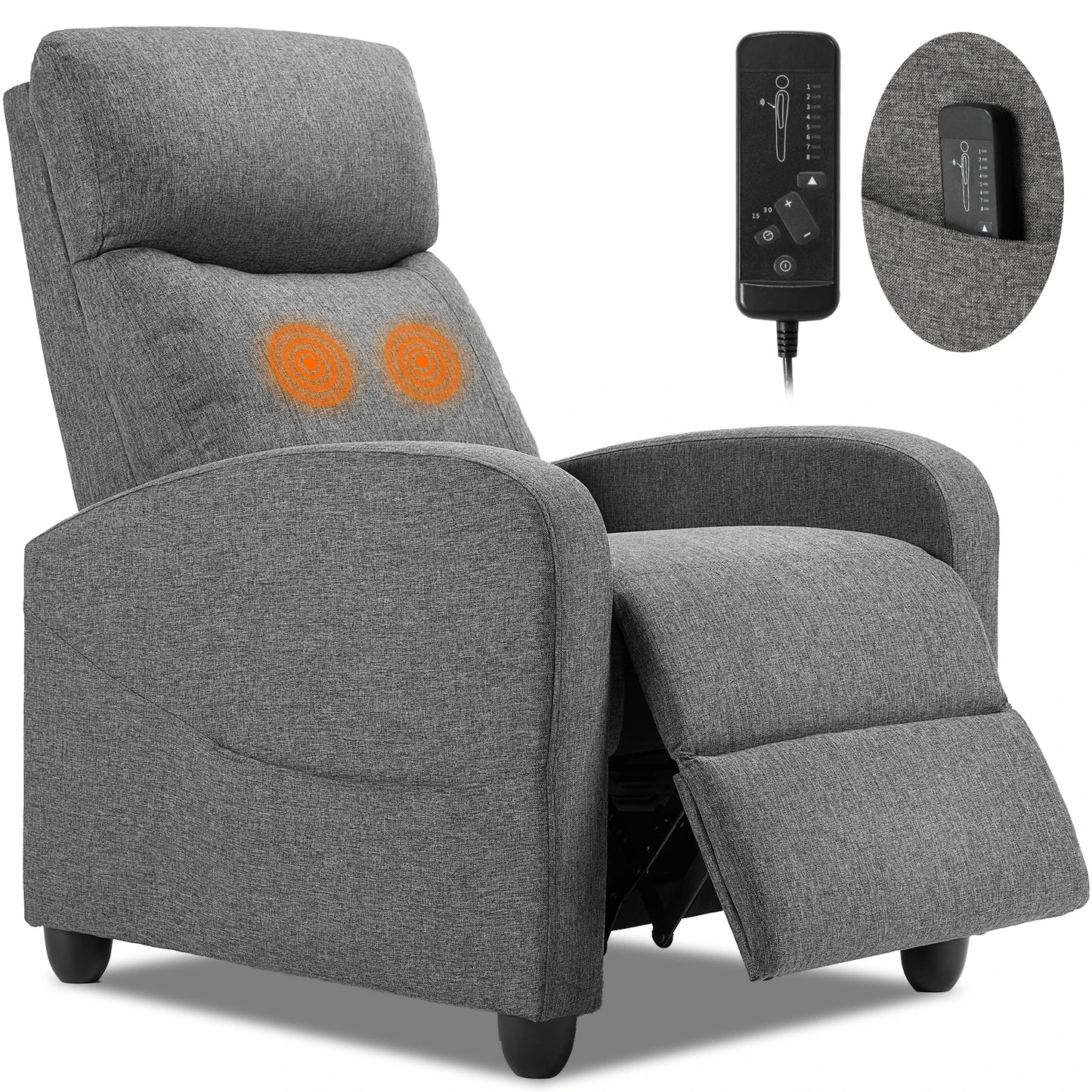 Adjustable Massage Chair with Lumbar Support