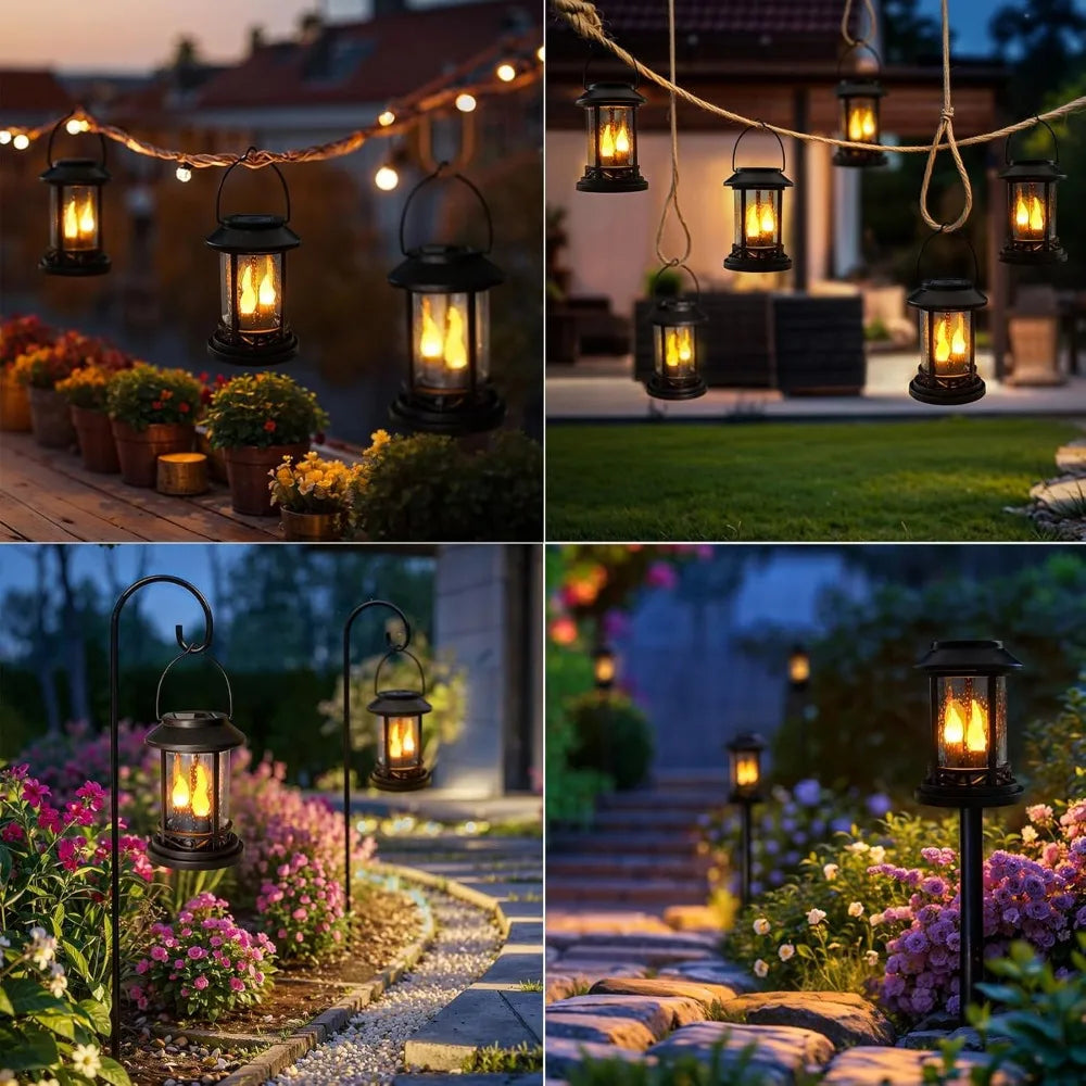 Outdoor Solar Light, Decorative Lantern, 6-Piece