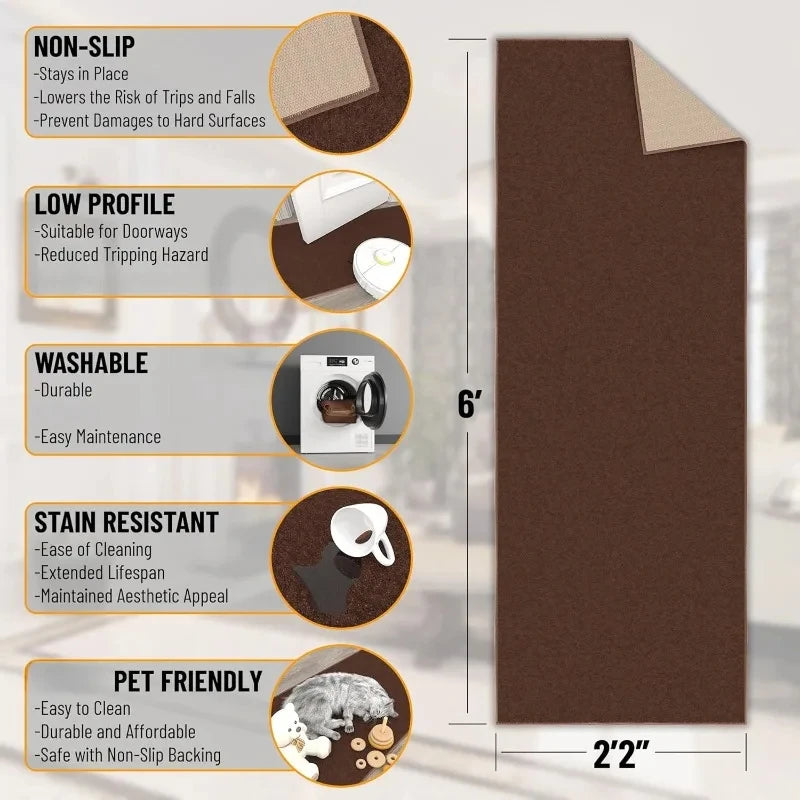 Machine Washable Non-Slip Hallway Runner Rug