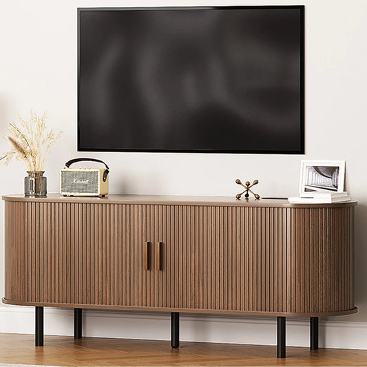TV Stand Table with Storage and Adjustable Shelves
