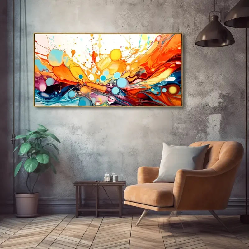 Vibrant Fantasy Art, Canvas Painting, Large-Scale Modern Abstract