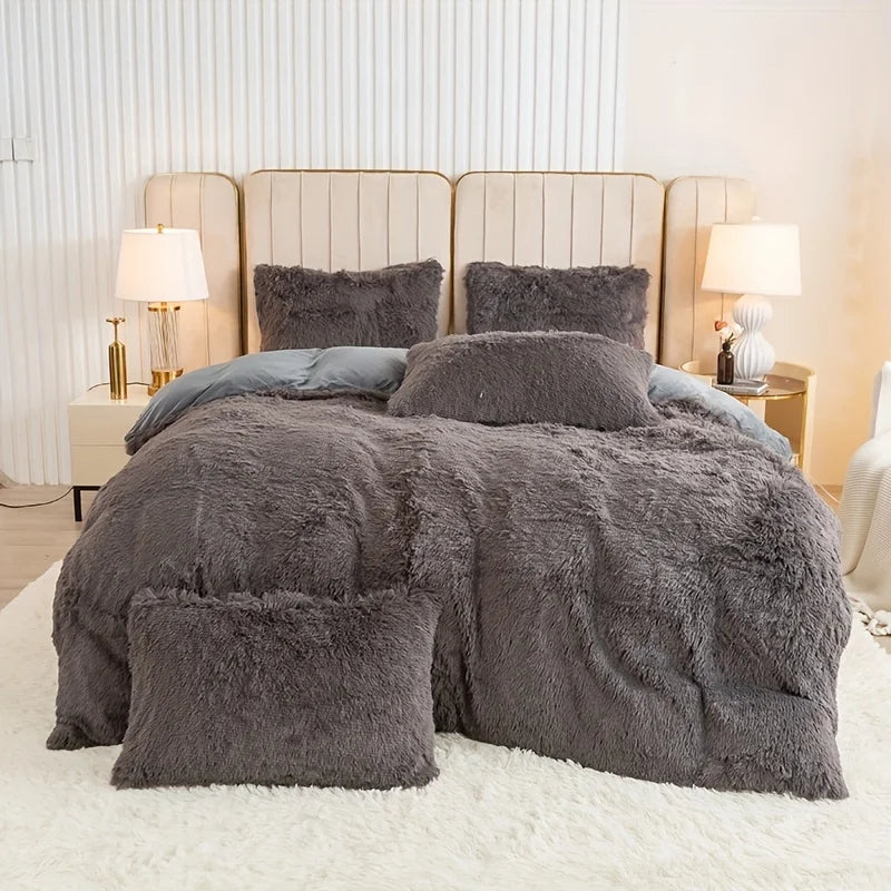 3-Piece Luxurious Plush Duvet Cover Bedding Set