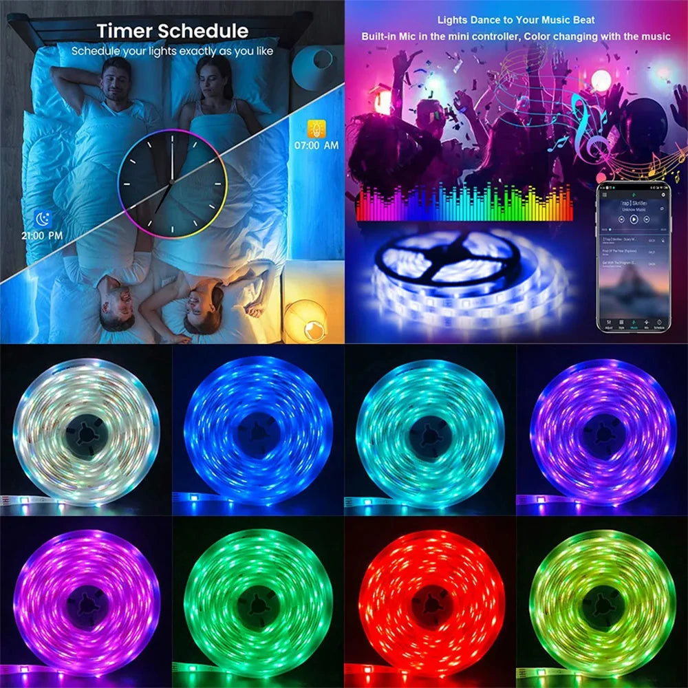 40m Bluetooth Led Strip Lights, Smart Led Lights APP Control
