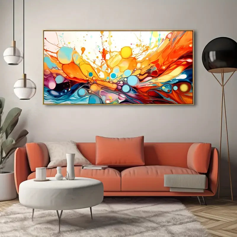 Vibrant Fantasy Art, Canvas Painting, Large-Scale Modern Abstract