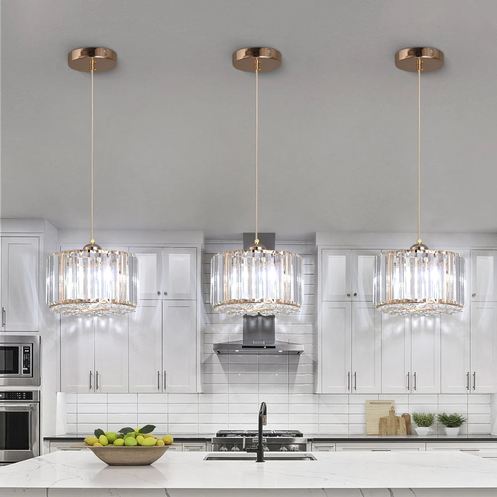 Modern Hanging Glass Pendant Light Fixture