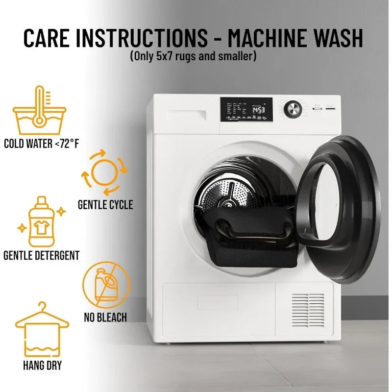 Machine Washable Non-Slip Rubber Back Runner