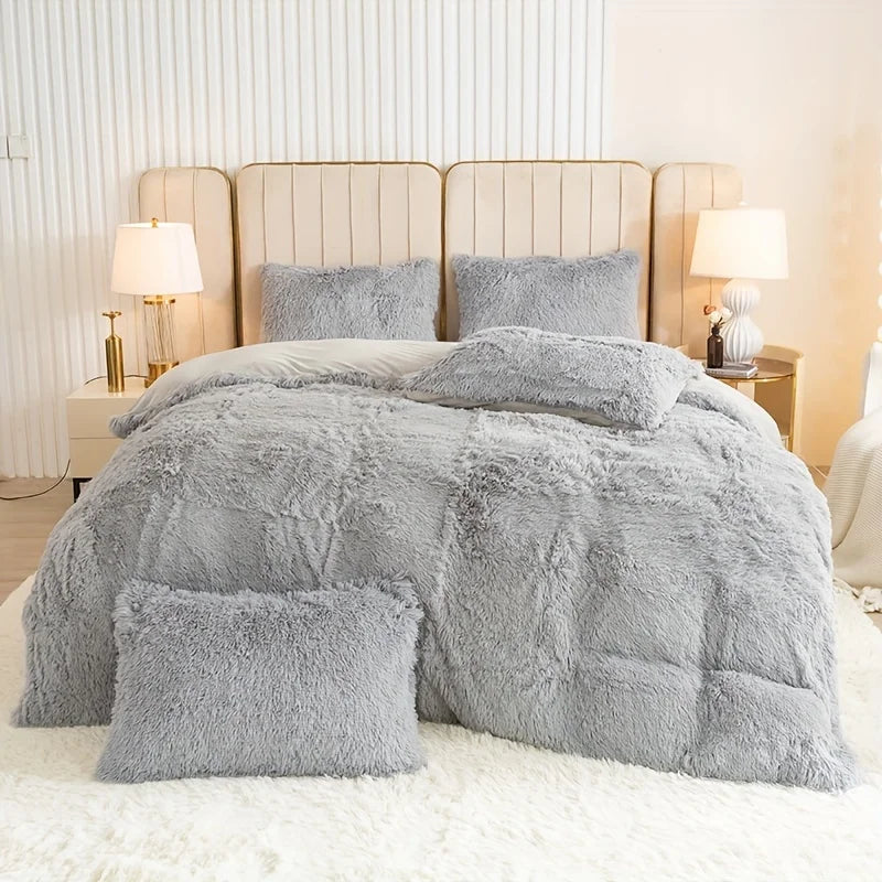 3-Piece Luxurious Plush Duvet Cover Bedding Set