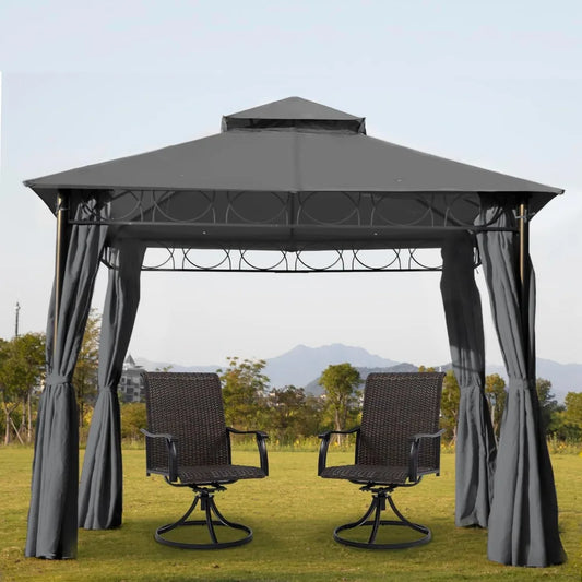 Outdoor Double Vent Canopy Gazebo Tent, 10 x 13 FT