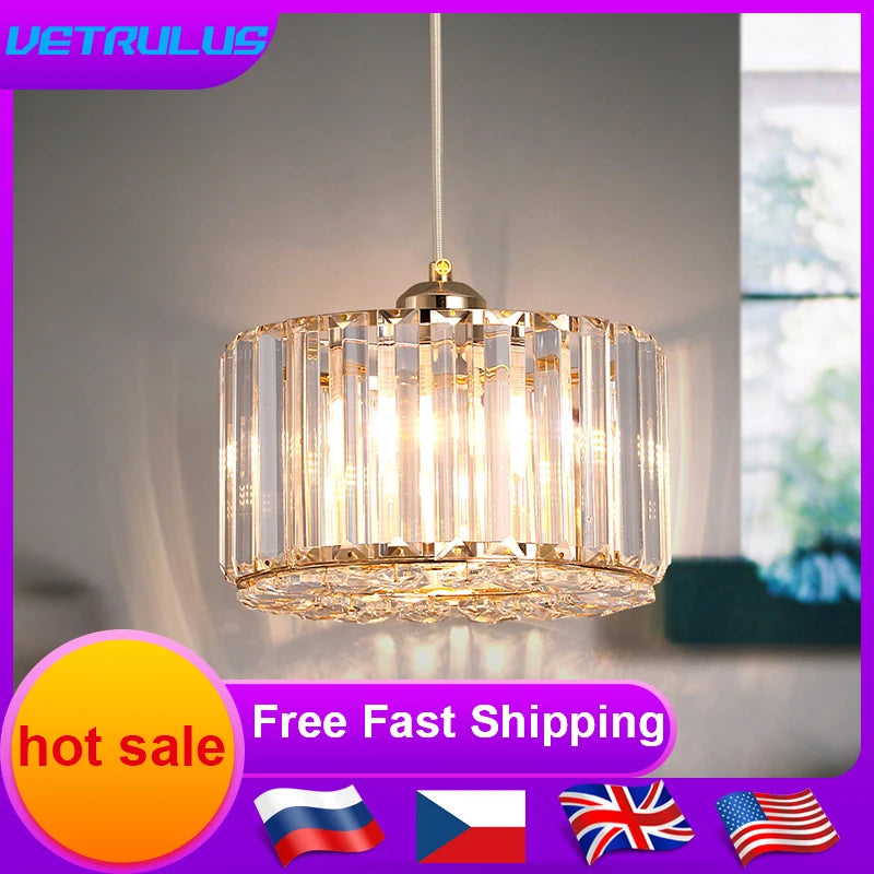 Modern Hanging Glass Pendant Light Fixture