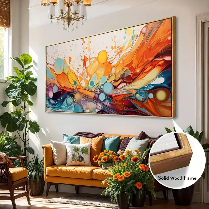 Vibrant Fantasy Art, Canvas Painting, Large-Scale Modern Abstract