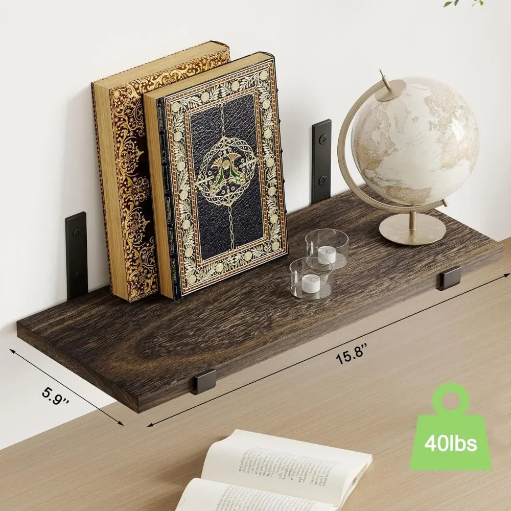 10-pc Rustic Wood Wall Decor, Farmhouse Wall Mounted Shelves