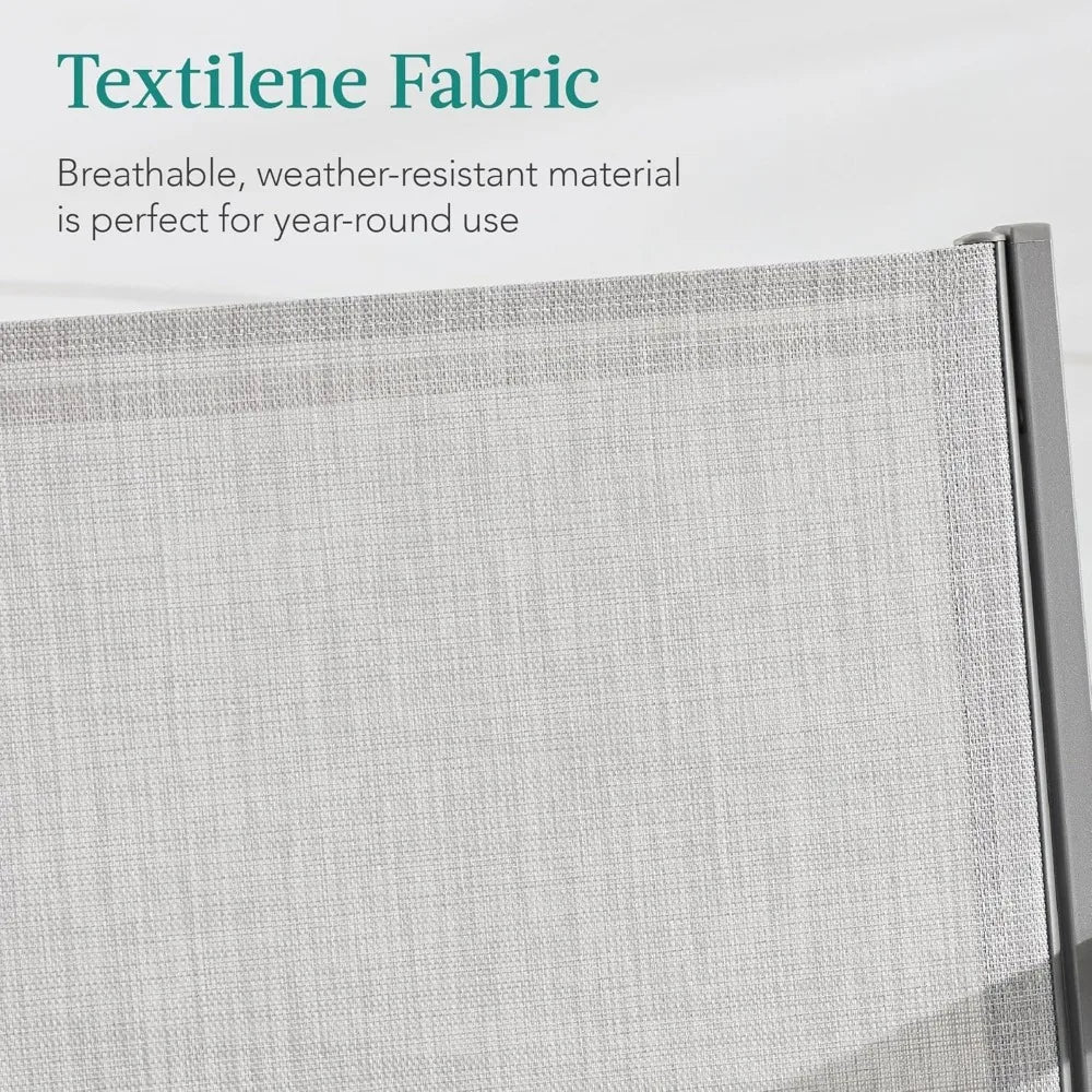 4-Piece Outdoor Patio Furniture, Conversation Set, Steel Frame