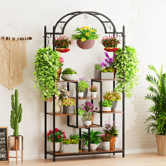 5-Tier Stand, 74.8'' Metal Shelf Display Rack