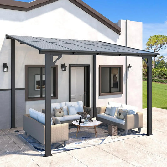 10' x 8' Wall Mounted Pergola Gazebo for Patio, Clearance