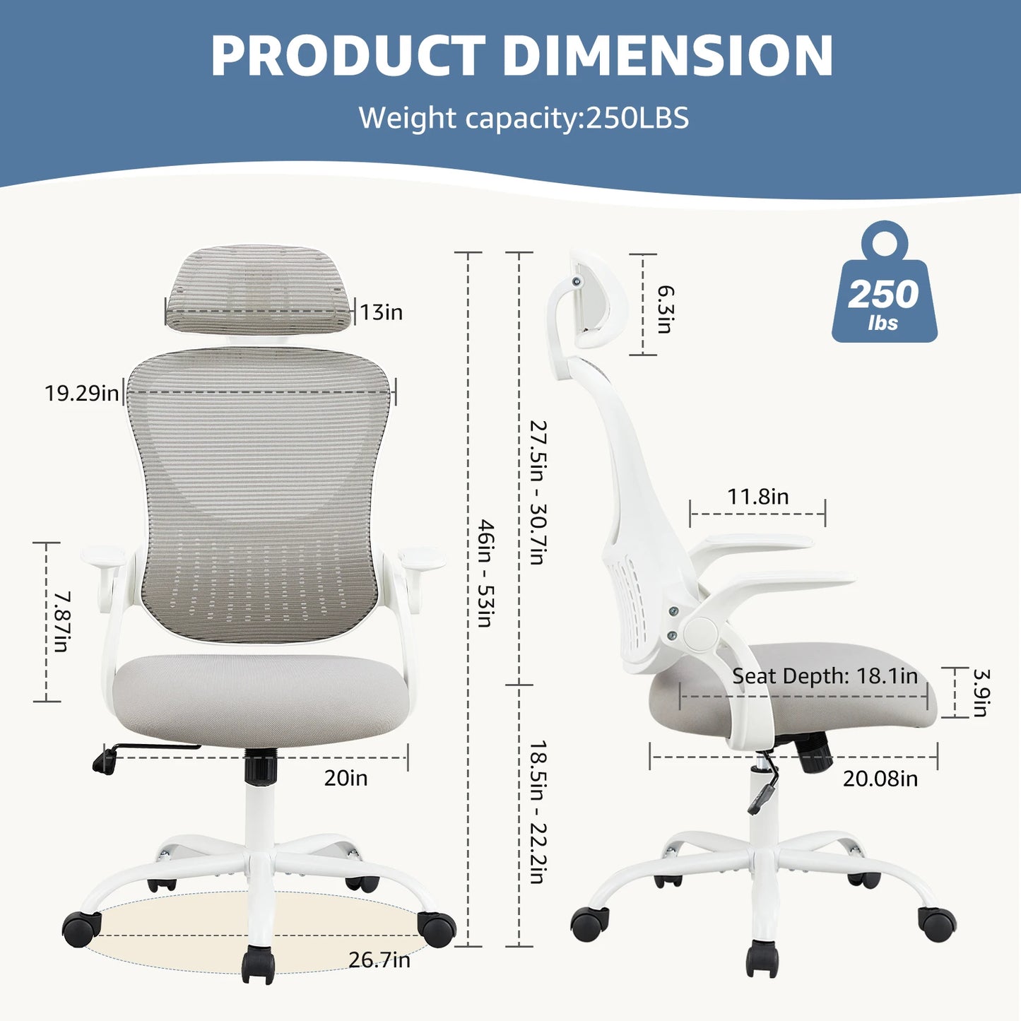 Ergonomic Lumbar Support Computer Gaming/Office Chair