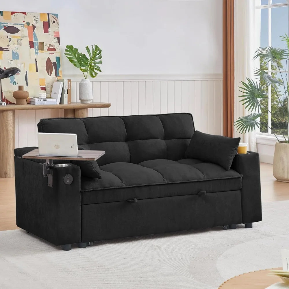 3-in-1 Folding Convertible Pullout Sofa Bed