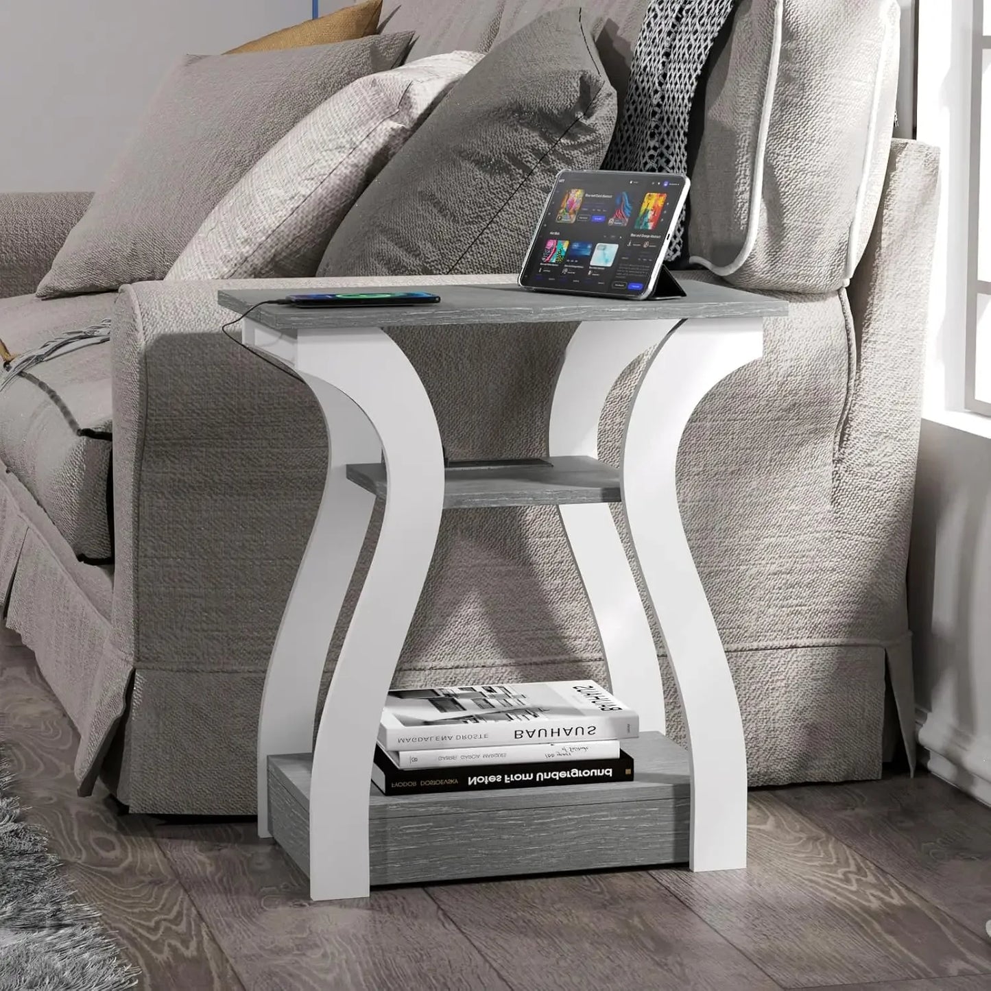 End table Set of 2 with Charging Station