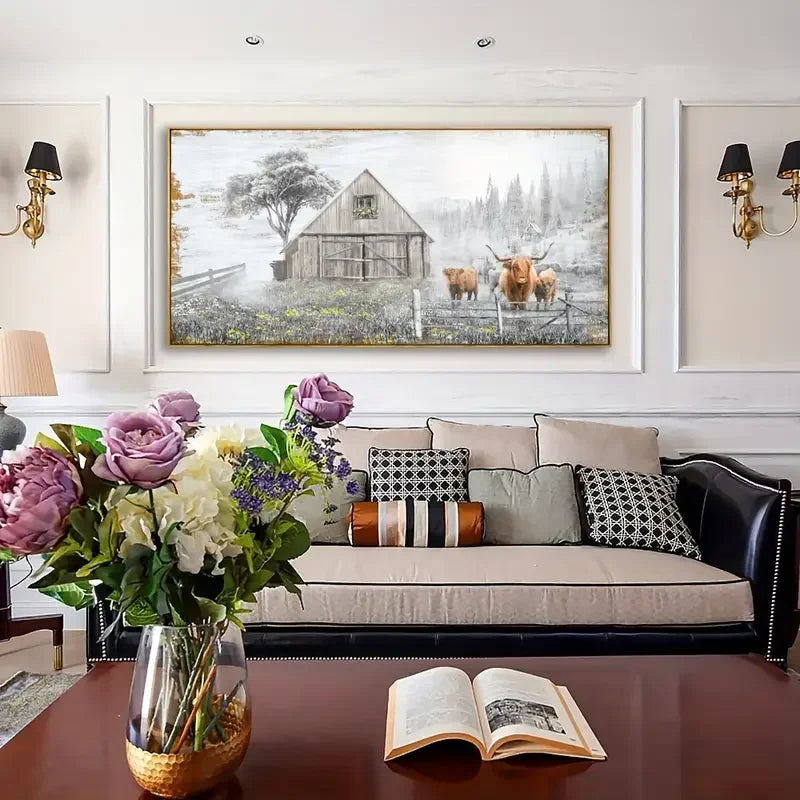 Majestic Home Decor, Foggy Forest Artwork, Canvas Wall Art