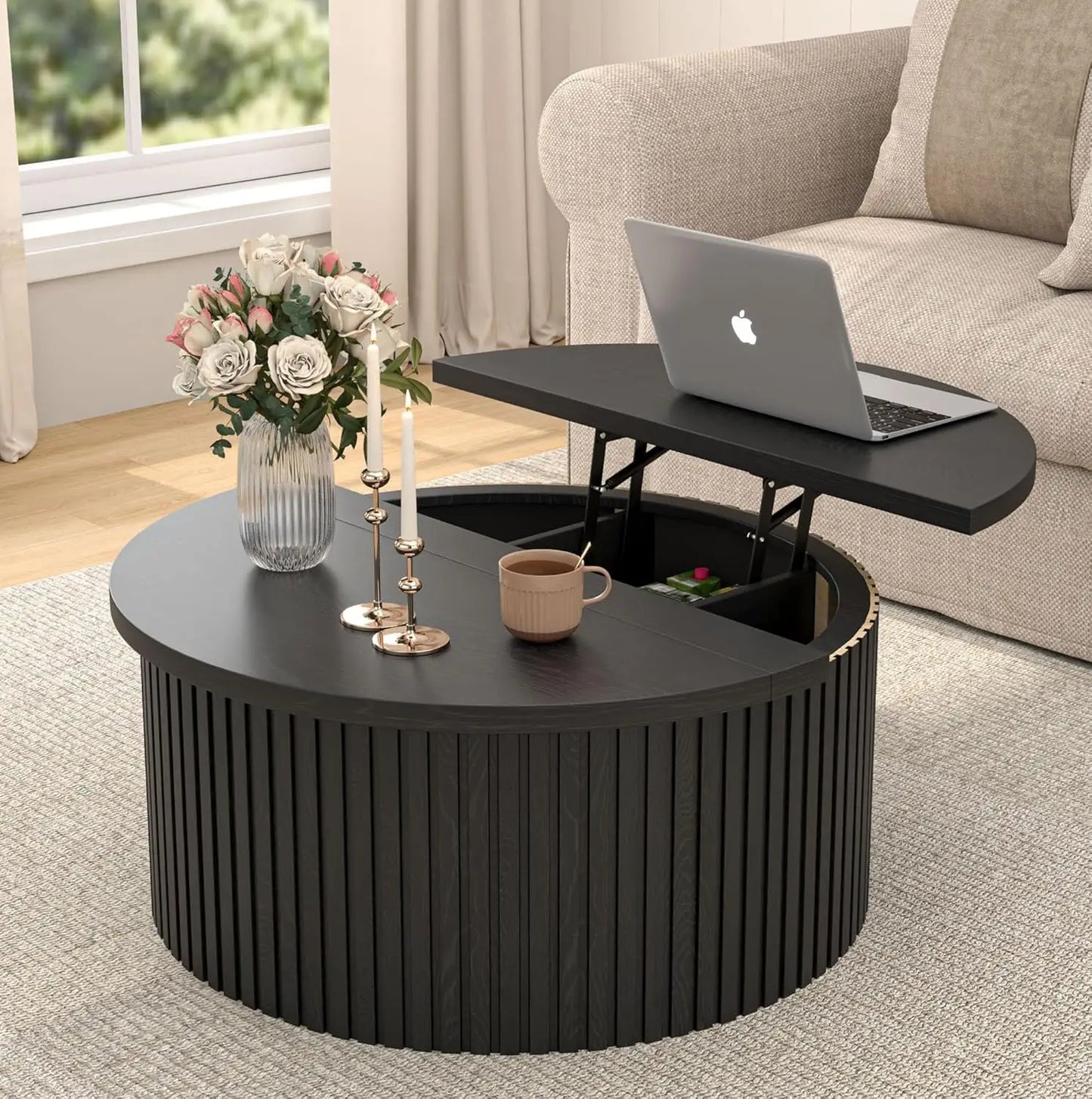 Circular Lift Top Coffee Table