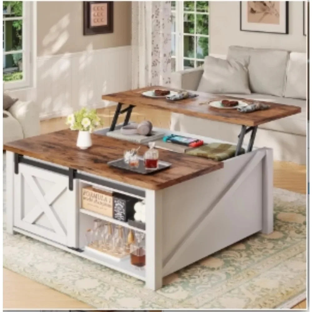 Farmhouse Lift Top Coffee Table with Storage