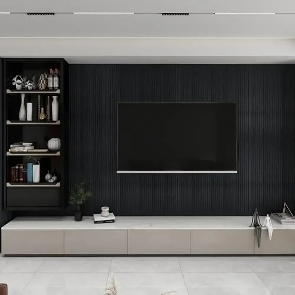 16 Pieces Textured Wood Grain Wall Panels, 3D Fluted Accent Panels Home Decor