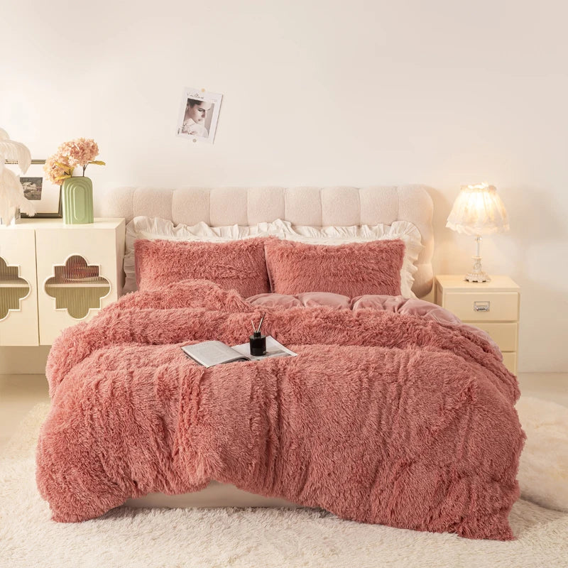 3-Piece Luxurious Plush Duvet Cover Bedding Set