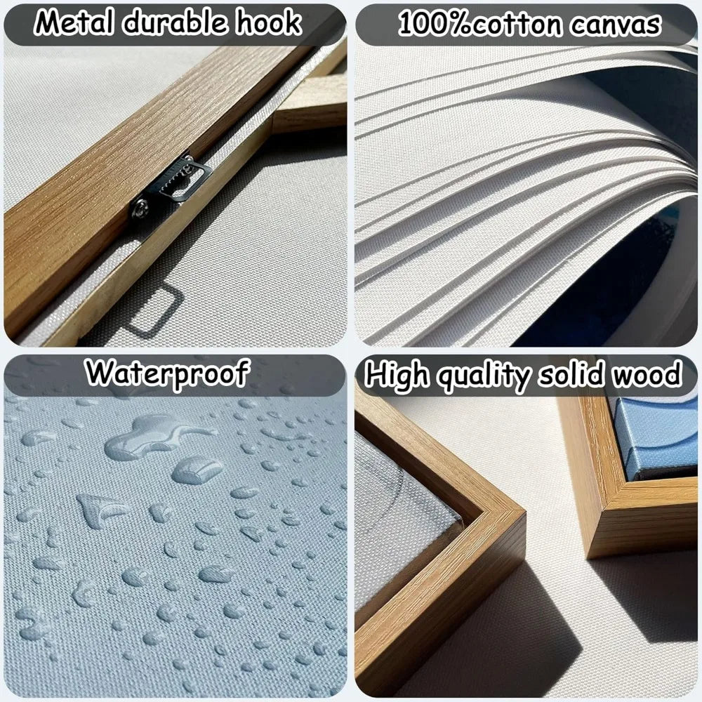 Wall Art Decor, Framed, Abstract Canvas, Modern Artwork