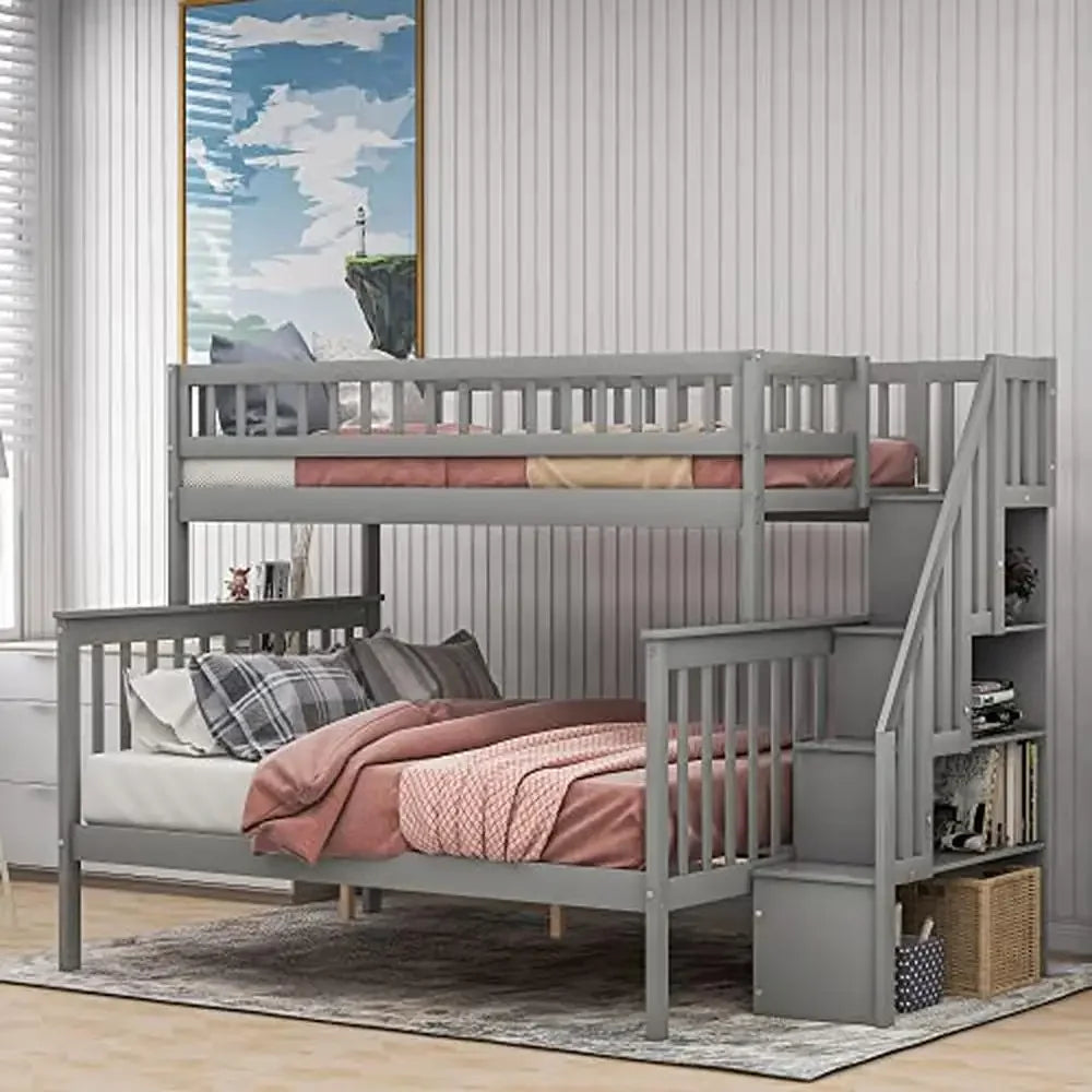 Twin Full Bunk Bed Storage Bedroom Furniture