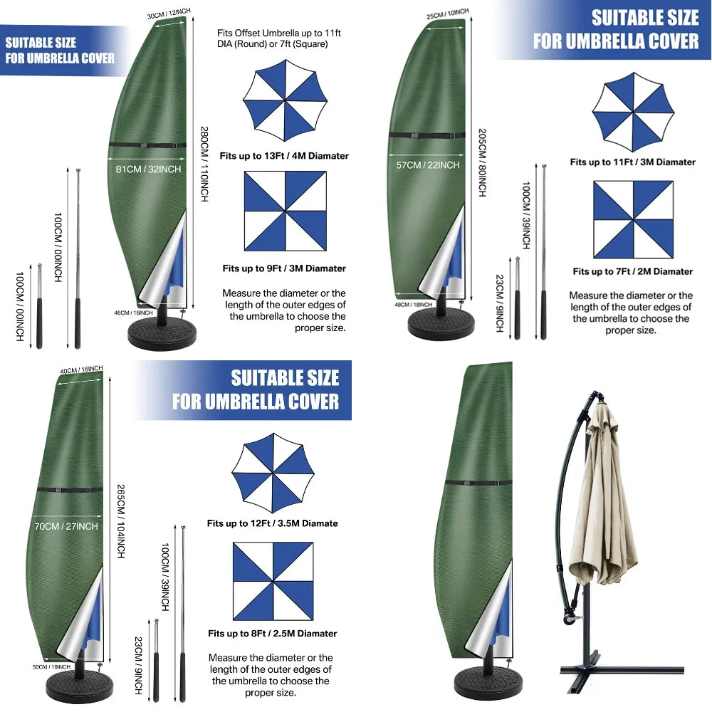 Banana Umbrella Cover, Oxford Fabric Waterproof, Garden Cantilever