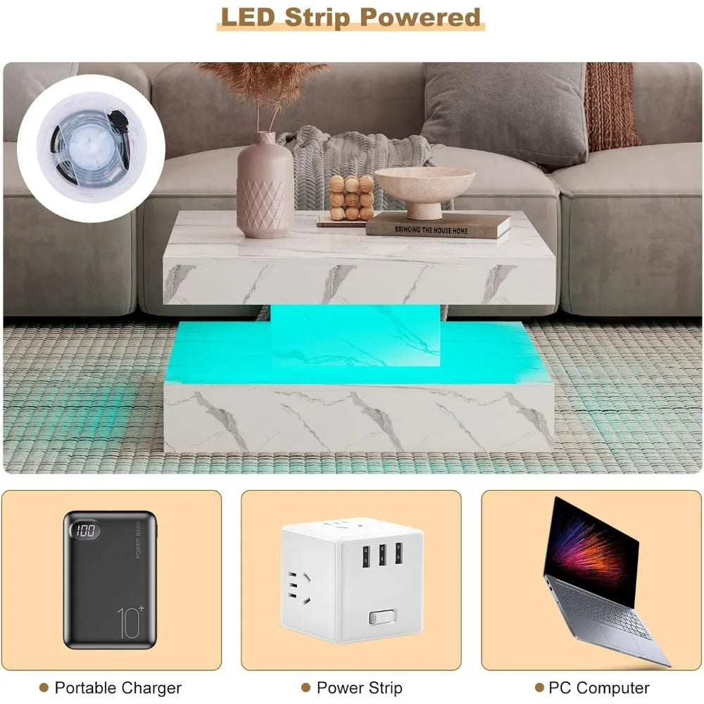 Marble LED Coffee Table