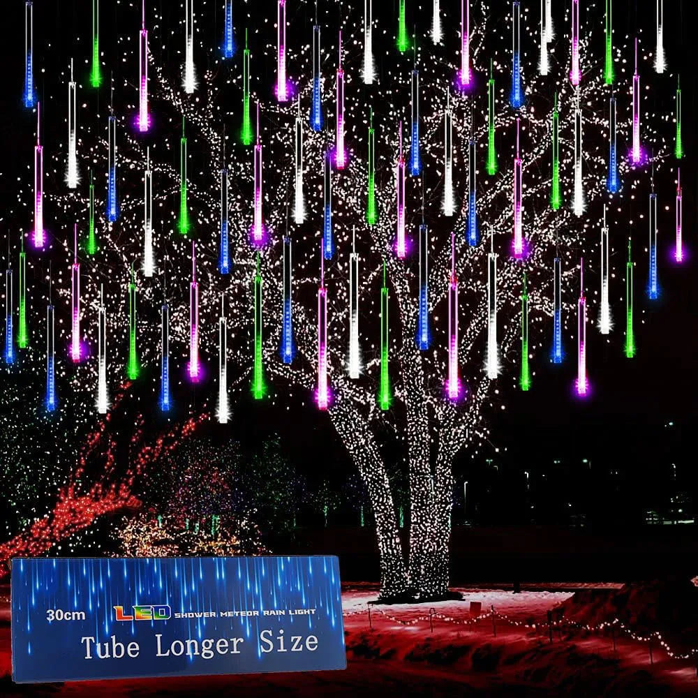 LED Meteor Shower Lights, Solar Christmas Decoration String Lights