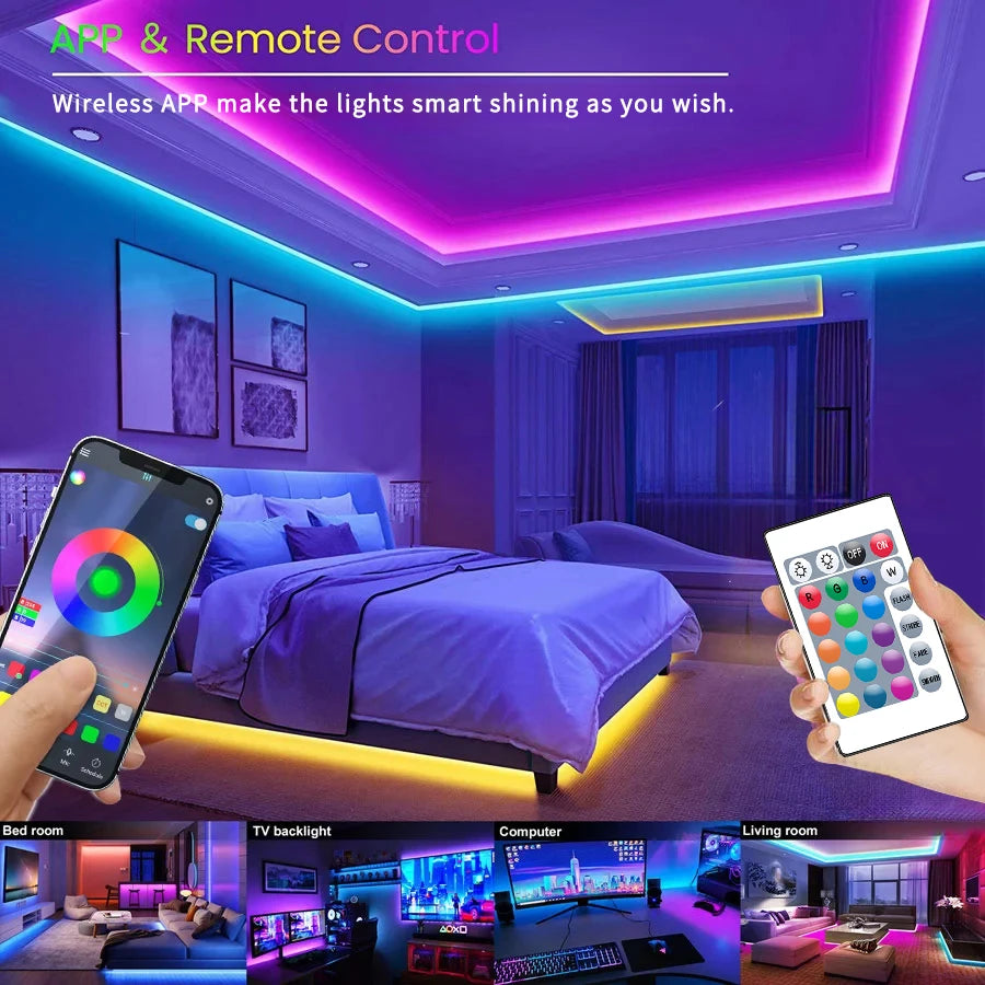 40m Bluetooth Led Strip Lights, Smart Led Lights APP Control