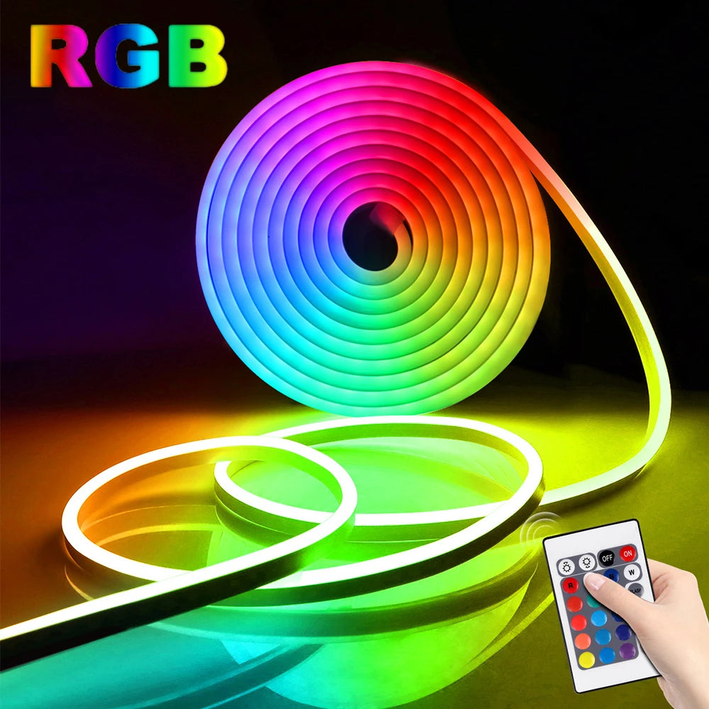Remote Control LED Light USB Flexible Waterproof Strip Neon Light