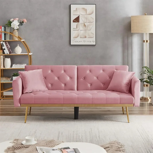 Convertible Futon Sofa Bed, Modern Loveseat Couch