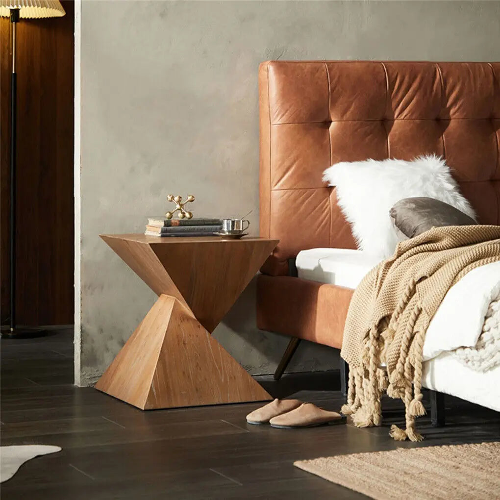 Lightweight Concrete Accent Table Bedside End Table