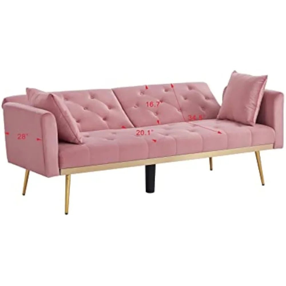 Convertible Futon Sofa Bed, Modern Loveseat Couch