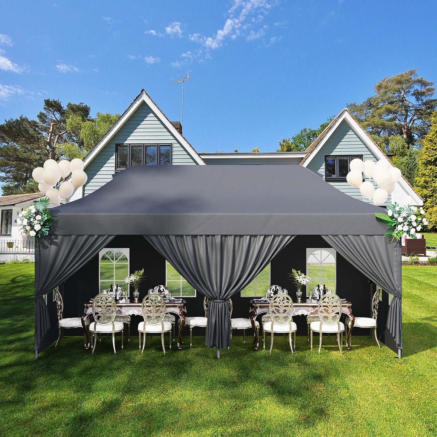 10x20FT Pop Up Canopy Tents, Commercial Party Tent, Easy Up Gazebo