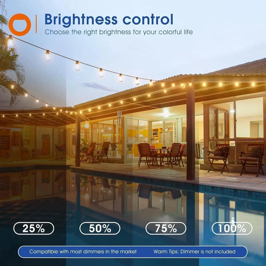 150FT LED String Waterproof Lights, Shatterproof Hanging Lights