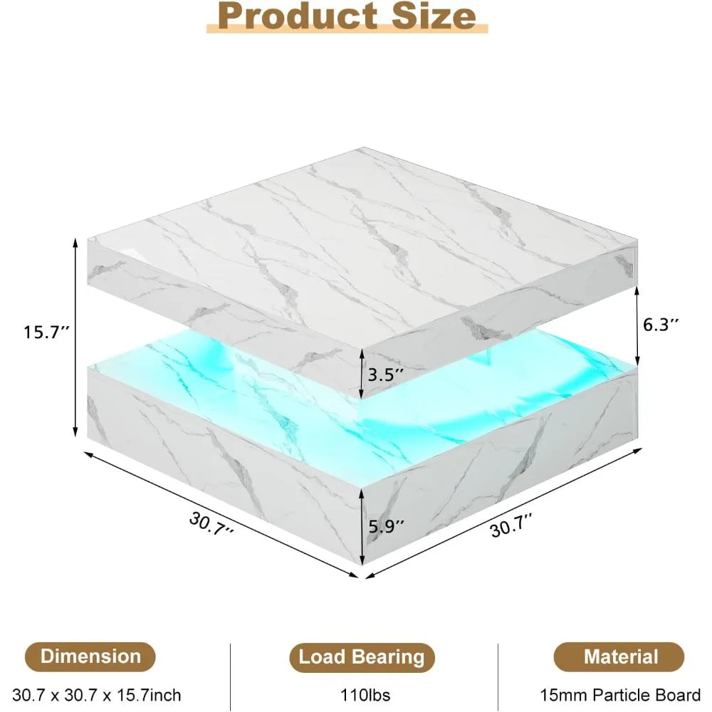 Marble LED Coffee Table